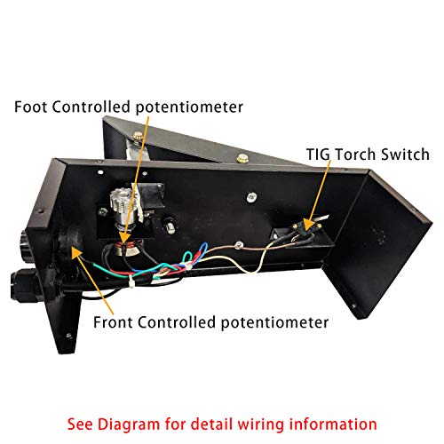 Stahlwerk Foot Pedal TIG Remote Controller with Switch CT520, TIG200, ACDC TIG200, May Work for Other Welding Machine (with Modification)