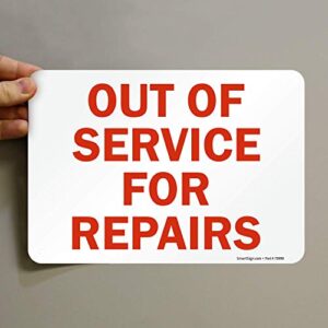 SmartSign - U9-1911-MG_7x10 "Out of Service for Repairs" Sign | 7" x 10" Magnetic Red on White