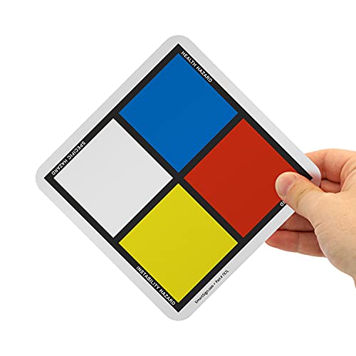 SmartSign NFPA Adhesive Label Kit (Placard, Digits & Symbols) | 8.5" Tall (Tip-to-Tip) Diamond Laminated Vinyl, 6" x 6"