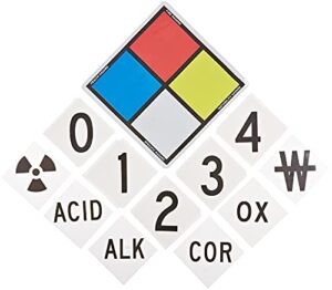 smartsign nfpa adhesive label kit (placard, digits & symbols) | 8.5" tall (tip-to-tip) diamond laminated vinyl, 6" x 6"