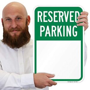 SmartSign - K-5503-AL-12x18 Blank Reserved Parking Sign, Write-On Sign, 12 x 18 Aluminum, Rust-Free, USA Made 12" x 18" Non-Reflective Aluminum