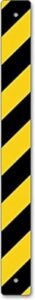 smartsign - k-2185-fy-03x30 reflective sign post panel by | 3" x 30" 3m fluorescent diamond grade reflective aluminum black on yellow