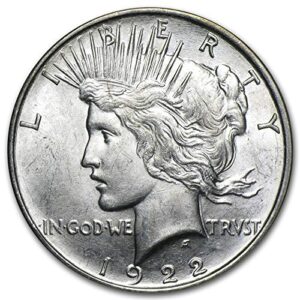 1922 p silver peace dollar us mint uncirculated