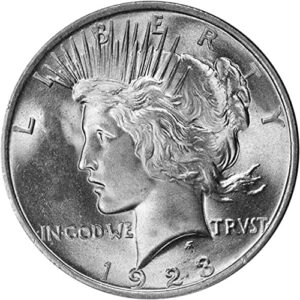 1923 p silver peace dollar us mint uncirculated