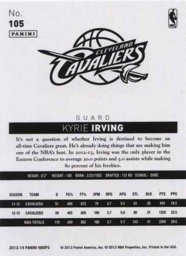 2013 Hoops 105 Kyrie Irving M (Mint)