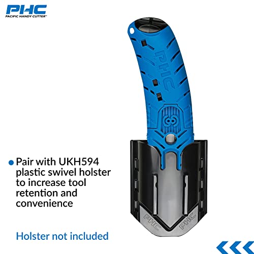 Pacific Handy Cutter S8 Safety Cutter, Ambidextrous Retractable Utility Knife with Ergonomic Design, Bladeless Tape Splitters, Steel Guards for Safety & Damage Protection, Warehouse & In-Store Cutting