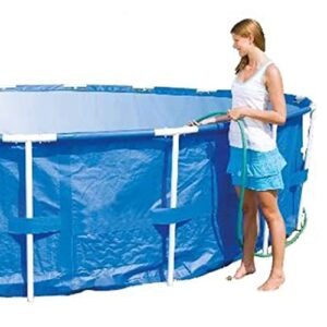 Bestway 12752E Steel Pro Above Ground Backyard Frame Pool for Kids & Adults, 15' x 48", Blue