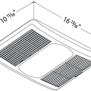 Delta Breez Radiance 80 CFM Exhaust Bath Fan with Light and Heater,Off White