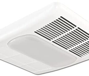 Delta Breez Radiance 80 CFM Exhaust Bath Fan with Light and Heater,Off White