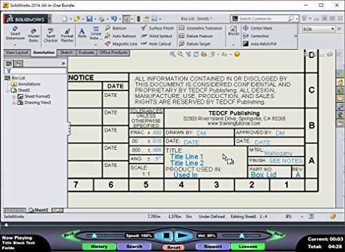 SOLIDWORKS 2014: Mechanical Drawings – Video Training Course