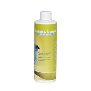 Bird Bath & Fountain Maintenance - (8 Ounces) - Fast-Acting Enzyme-Based Formula Will Extend The Life of Your Water Feature, Aid in Maintaining a Balanced Ecosystem - Safe for All Birds & Animals