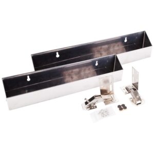 hardware resources toss14-r wide sink tipout tray pack, stainless steel
