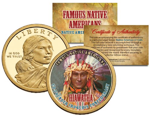 HIAWATHA Famous Native Americans Sacagawea Dollar US $1 Coin IROQUOIS Indian