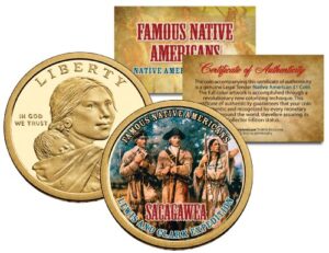 sacagaweafamous native americans dollar us coin lewis clark expedition indian