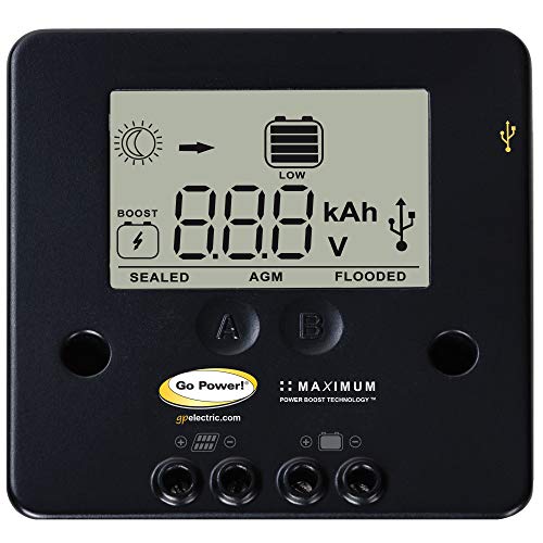 Go Power! GP-PWM-10-FM Digital Solar Controller , Black