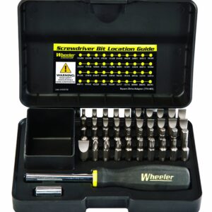 Wheeler 43-Piece Professional Gunsmithing Screwdriver Set with Magnetic Screwdriver Handle and Storage Case for Gunsmithing