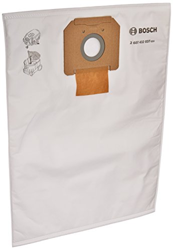 BOSCH VB090F 5-Pack Fleece Filter Bag for use with VAC090 Dust Extractor, 9-Gallon , White