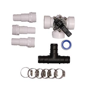 game 4565 bypass kit replacement part for solarpro heaters and in-ground pools only, attaching multiple units, white