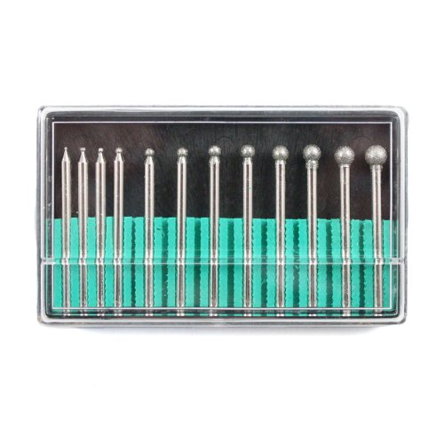 Universal 12 Piece Shank Diamond Burr Rotary Tool Set