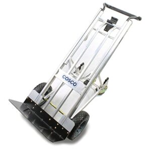3-in-one max 1000 lb capacity convertible hand truck with never-flat tires