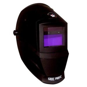 save phace auto darkening welding helmet efp cletus down-n-dirty series - welder hood with large viewing mask for mig/tig/mag/plasma - 2 wide angle sensors solar powered and grinding mode