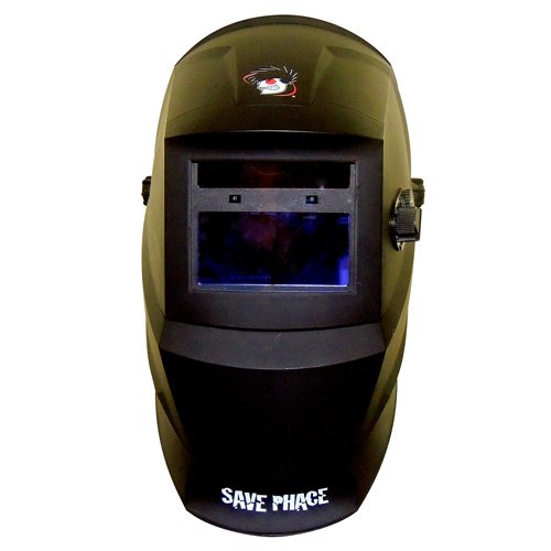 Save Phace Auto Darkening Welding Helmet EFP Cletus Down-N-Dirty Series - Welder Hood with Large Viewing Mask for MIG/TIG/MAG/Plasma - 2 Wide Angle Sensors Solar Powered and Grinding Mode