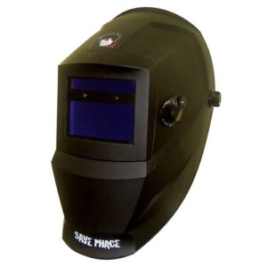 Save Phace Auto Darkening Welding Helmet EFP Cletus Down-N-Dirty Series - Welder Hood with Large Viewing Mask for MIG/TIG/MAG/Plasma - 2 Wide Angle Sensors Solar Powered and Grinding Mode