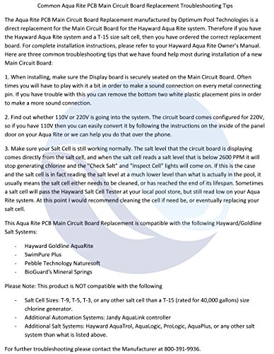 Main Circuit Board PCB Compatible Replacement for Hayward® Aqua Rite Salt Systems