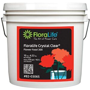 floralife crystal clear flower food 300 powder, 10 lb.