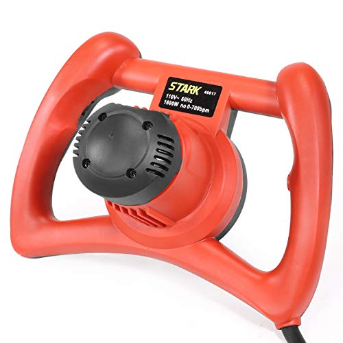 XtremepowerUS 1600W Handheld Electric Cement Mixer for Mortars Concretes Grouts Hand Held Adjustable Speed UL CUL