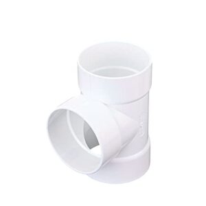 nds, 1 count (pack of 1), white x hub pvc s&d tee, 4