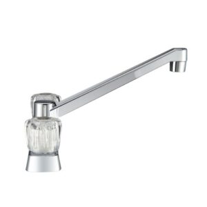 Dura Faucet DF-PK600A-CP RV Kitchen Sink Faucet with Crystal Acrylic Knobs (Chrome)