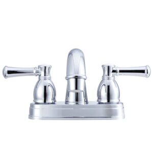 Dura Faucet DF-PL620L-CP RV Designer Two Handle Arc Spout Bathroom Faucet (Chrome)