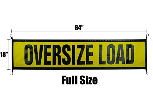 Oversize Warning Products - EZ Hook Oversize Load Sign 18" X 84" - Made in USA