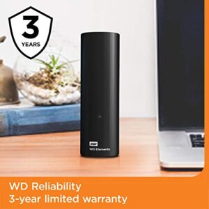 WD 3TB Elements Desktop Hard Drive HDD, USB 3.0, Compatible with PC, Mac, PS4 & Xbox - WDBWLG0030HBK-NESN