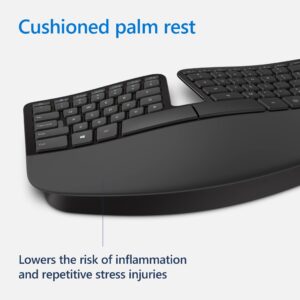 Microsoft Sculpt Ergonomic Wireless Desktop Keyboard and Mouse - Black. Wireless , Comfortable, Ergonomic Keyboard and Mouse Combo with Split Design and Palm Rest.