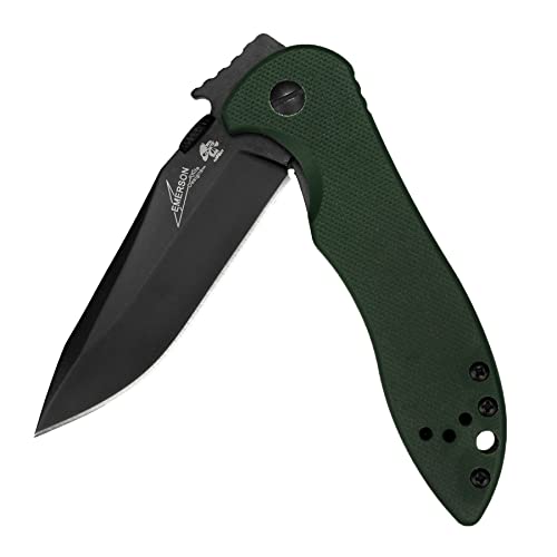 Kershaw Emerson CQC-5K Pocket Knife, 3 inch Manual Opening Folding Knife with Wave Shaped Feature, 6074OLBLK