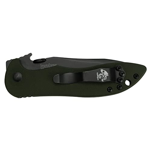 Kershaw Emerson CQC-5K Pocket Knife, 3 inch Manual Opening Folding Knife with Wave Shaped Feature, 6074OLBLK