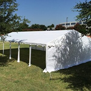 40'x20' PE Party Tent White - Heavy Duty Wedding Canopy Carport Shelter - with Storage Bags - by DELTA Canopies