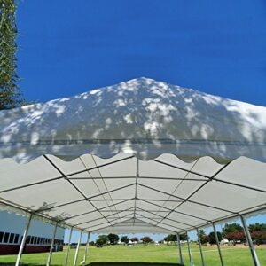 40'x20' PE Party Tent White - Heavy Duty Wedding Canopy Carport Shelter - with Storage Bags - by DELTA Canopies