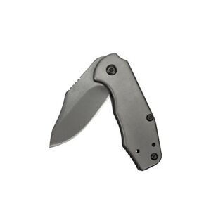 kershaw ember pocketknife, 2" 8cr13mov stainless steel drop point blade, compact folding knife, assisted opening