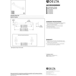 Delta Faucet 41818-CZ, 18", Champagne Bronze