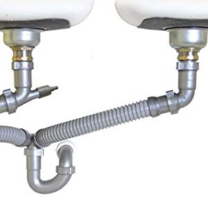 Snappy Trap 1 1/2" All-In-One-Drain Kit for Double Bowl Kitchen Sinks