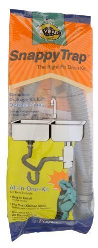 Snappy Trap 1 1/2" All-In-One-Drain Kit for Double Bowl Kitchen Sinks