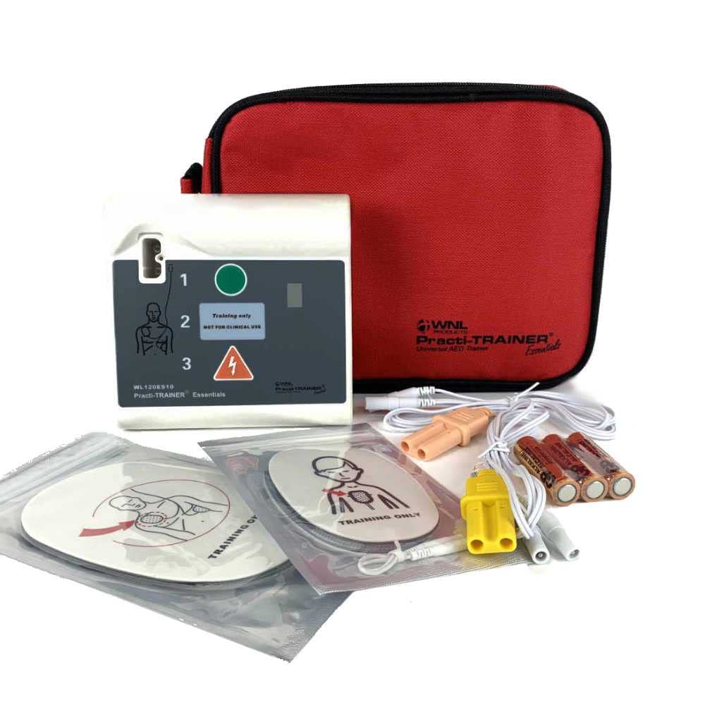 WNL Products WL120ES10 for Training use only AED Defibrillator Practi-Trainer Essentials Base Model AED Training Kit (1 Pack Kit)