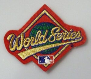 1992 mlb baseball world series diamond embroidered patch braves blue jays - 3.25" x 4"