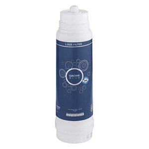 grohe 40412001 blue 5-stage replacement water filter 792.5 gallon capacity, blue, white