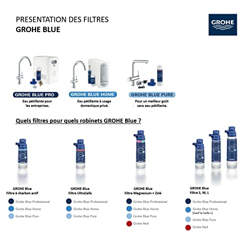 Grohe 40547001 Blue Active Carbon Replacement Water Filter 792.5 Gallon Capacity