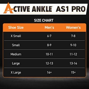 Active Ankle AS1 Pro Lace Up Ankle Brace, Ankle Support with Laces for Men & Women, Protection & Sprain Support for Volleyball, Rugby, Basketball, Low Profile, Black, Medium