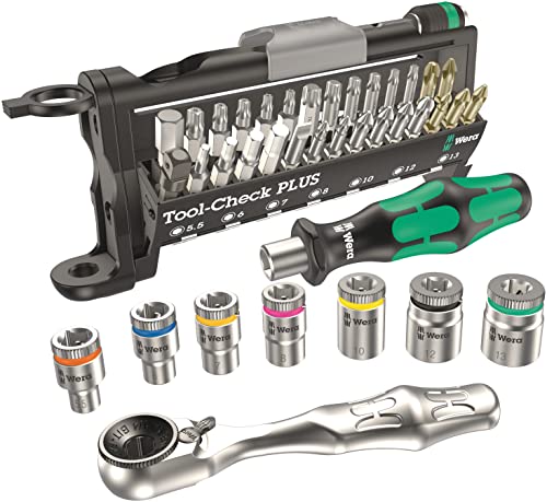 Wera 056490 Tool-Check Plus Bit Ratchet Set with Sockets - Metric